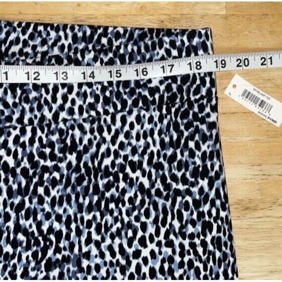 Daily Ritual Ponte Knit Legging Oversized Blue Leopard Print XL NEW - Picture 6 of 10